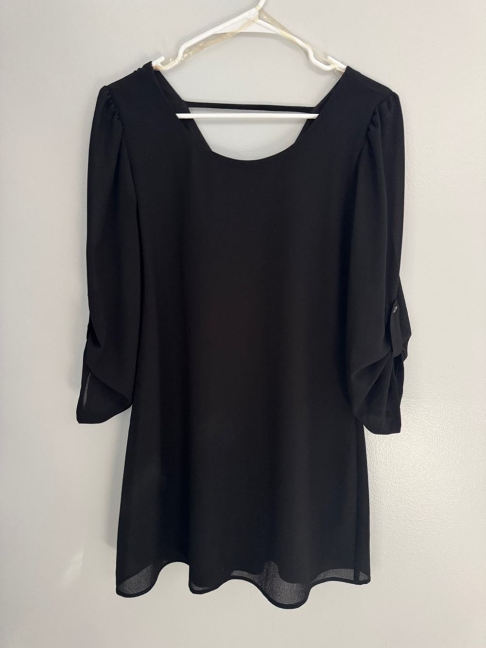 Speechless Black Scoop Neck Tunic